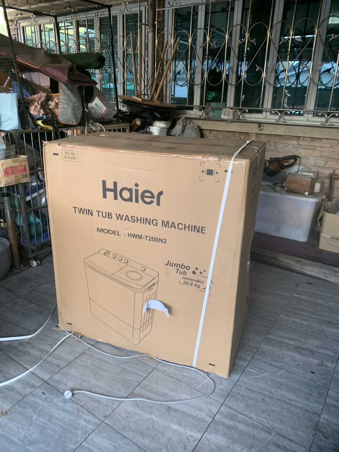 Delivering Haier Twin Tub washer